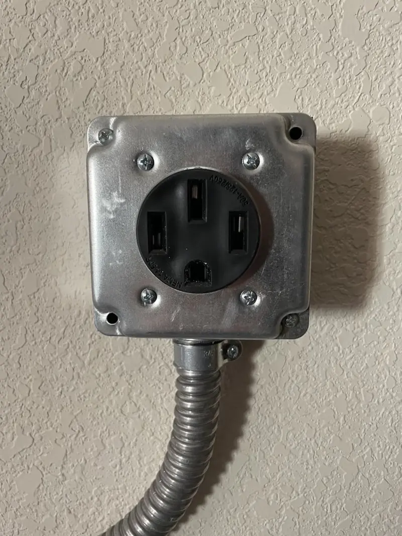 NEMA 14-50 outlet installed for Smart Home Electrical in Warrensburg